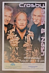 Póster de concierto Crosby Stills & Nash 2005 Mountain Laurel Center Poconos 11"x17" - Imagen 1 de 13