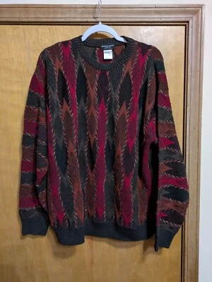 Vtg Franco Danti Mens Multi Color Sweater Size X-Large Textured Made in Italy - Image 1 of 4