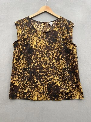 Blusa Merona para mujer grande con estampado de animales mangas de gorra Foto 1 de 4