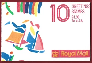 GB 1989 SG FY1 Greetings 10 X 19p Complete Booklet Pane + Labels Mint Condition - Picture 1 of 3