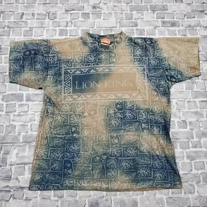 Vtg Disney Lion King T-shirt YOUTH Medium 20x23 All Over Print Single Stitch 90s - Picture 1 of 10