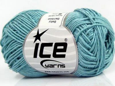 Lote de 8 hilos de bambú fino para bebé 8x50g/110m azul claro Foto 1 de 4