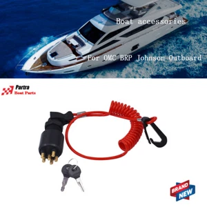 Interruptor de encendido y cordón para motor fueraborda OMC BRP Johnson 5005801 175974 EE. UU. - Imagen 1 de 8