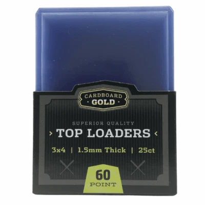 3" x 4" Thick Toploaders 60pt Cardboard Gold Pack of 25 Compare to Ultra PRO   - Image 1 of 2
