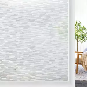 Window Privacy Film, Frosted Glass Window Film, Non Adhesive Static Window Cling - Picture 1 of 9