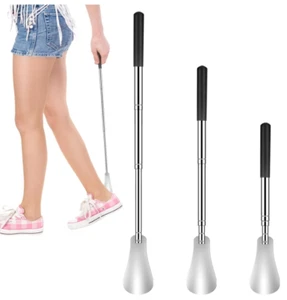 Shoe Horn Long Handle for Seniors 13" to 26" Adjustable Scalable Metal - Picture 1 of 8