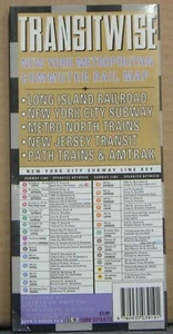 1996 Transitwise Laminated New York Metropolitan Commuter Rail Map - Picture 1 of 1