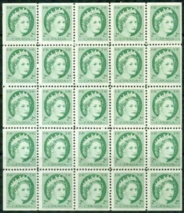 CANADA -1954 – Q.E. II 2¢  SHEET OF 25 -VF** - Picture 1 of 1