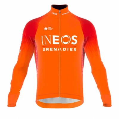 Chaquetas de jersey de manga larga de ciclismo de lana térmica de ajuste de invierno para hombre Foto 1 de 4