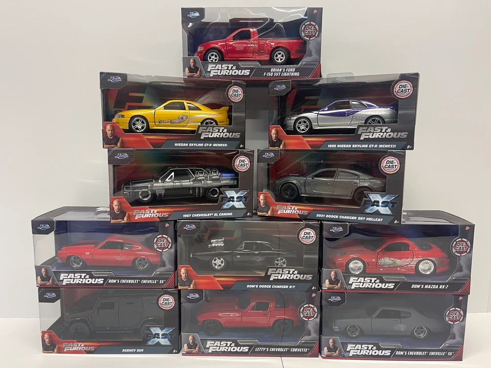 1/32 FAST & FURIOUS CARS by: JADA 10 Different choices! HARD TO FIND - Image 1 of 1
