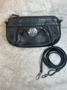 BRIGHTON Crossbody Bag Clutch Purse Wallet Organizer Organizer Black Adjustable - Picture 1 of 23