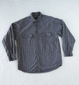 Herren Eddie Bauer kariertes Hemd langarm Gr. S marine/beige/weiß - Bild 1 von 8