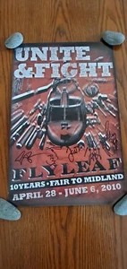Flyleaf with Lacey Sturm Full Band Signed Unite & Fight Tour Poster 10 Years - Picture 1 of 2