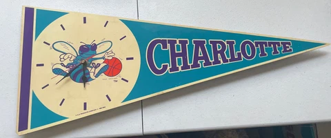 VTG 90’s NBA Charlotte Hornets K-Products Officially Licensed Wall Clock Cover