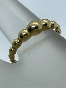 VINTAGE HANDMADE Solid 18K (750) Yellow Gold Ladies Band Ring 1.9gr. Size 7.5 - Picture 1 of 21