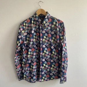 Desigual Shirt Mens Medium Multicoloured Button Up Regular Fit - Picture 1 of 13