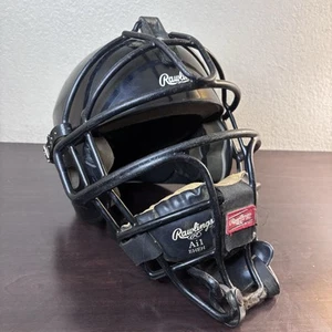 RAWLINGS Ai1OS Ai1 Catchers Baseball Helmet Black (One Size Fits 6 1/2 - 7 3/8) - Picture 1 of 21