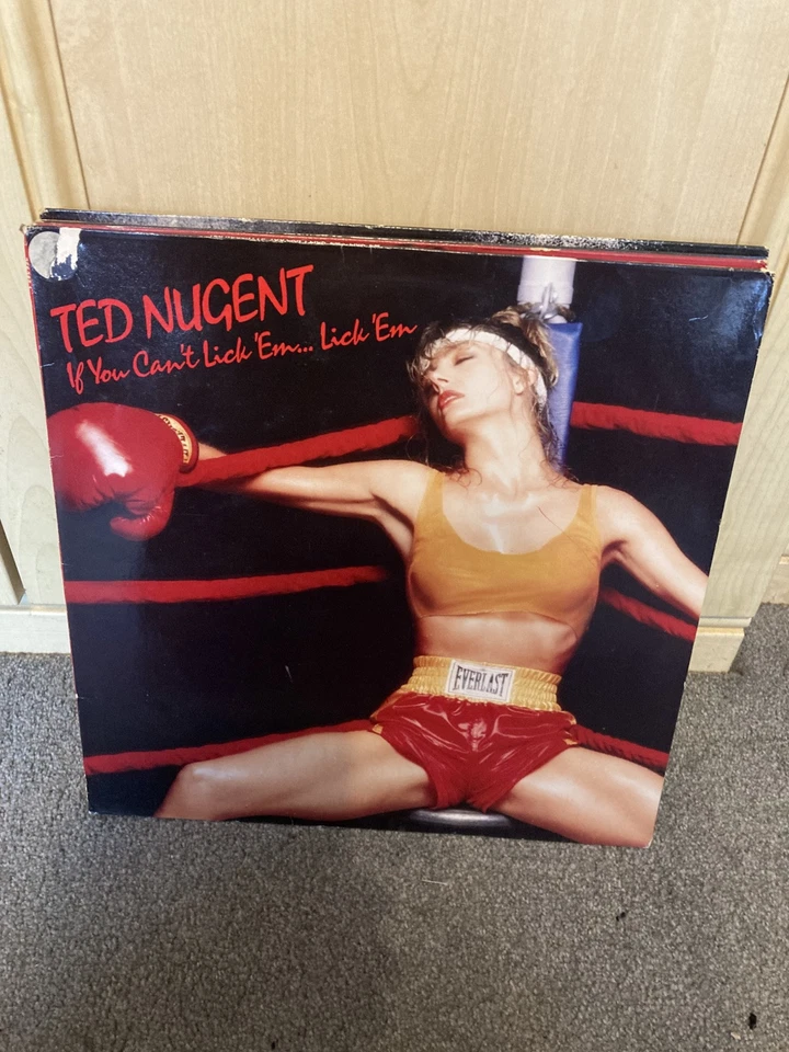 TED NUGENT; 'If You Can't Lick 'Em, Lick 'Em' LP, 1988. WEA.NM Promo copy - Image 1 of 1