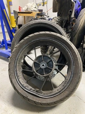 2017 17 Yamaha FZ-07 FZ07 Rear Wheel Rim BENT (comes with tire) 17" X 5.50 - Image 1 of 3