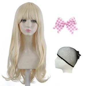 Blonde Wigs with Bangs for Women, Long Blond Wavy Natural Soft Synthetic Hair... - Picture 1 of 4