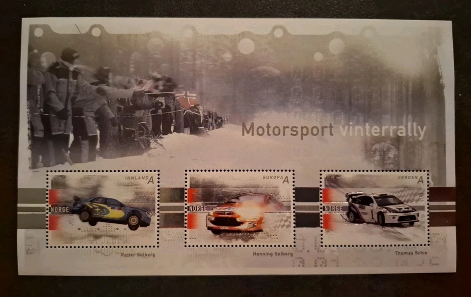 Timbre Norvège Motorsport Vinterrally BL 35 NK 1634-1636 - Photo 1/1