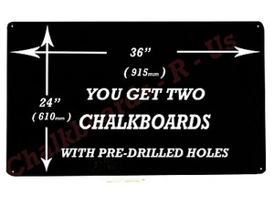 LARGE CHALKBOARD BLACKBOARD MENU BOARD 36" x 24" - 915mm x 610mm x TWO - Picture 1 of 3