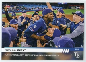 2019 TOPPS NOW # 910 Tampa Bay Rays Clinch Postseason Berth - Picture 1 of 2