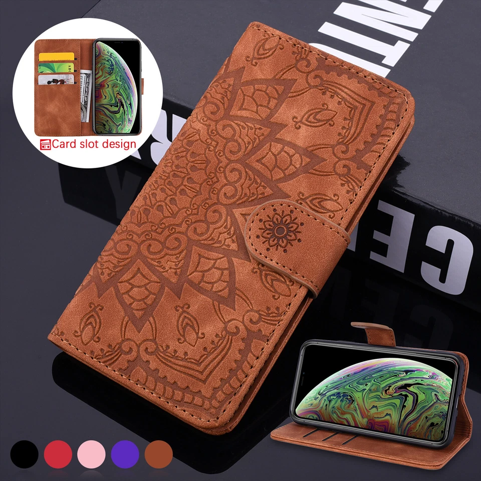 For iPhone 15 Pro Max 14 13 12 11 X XR 8 Magnetic Leather Wallet Flip Case Cover - Image 1 of 4