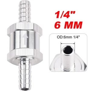 Aluminium 1/4 6mminch Fuel Check Valve One Way Inline Non Return Diesel Gasoline - Picture 1 of 5