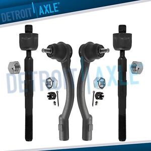 Front Inner Outer Tie Rods for 2012 - 2014 2015 2016 2017 Hyundai Accent Kia Rio