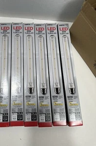 Lot 6 LED Filament Antique Vintage Tube 120V 8W =60W T9 Med E26 2700K Warm White - Picture 1 of 8