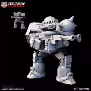 WW2 Japanese Heavy Attack Mech, Steampunk Wargames Mech Soldier Miniature - Picture 1 of 1