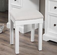 Gainsborough Upholstered Stool,white dressing table stool with cream padded seat