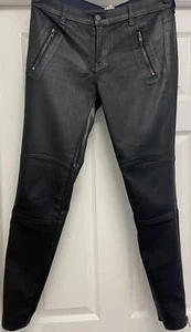 J BRAND Black AGNES STEALTH Cotton Blend Coated Slim Leg Skinny Jeans Pants 27 - Picture 1 of 10