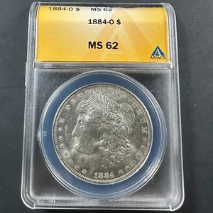 1884-O $1 Morgan Silver Dollar, ANACS MS62 (84374) - Picture 1 of 2