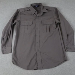 Propper Shirt Mens Medium Ripstop Utility Flap Pocket Button Up Work Uniform - Picture 1 of 5