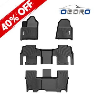 3 Rows Floor Mats Liner For 2022-2025 Jeep Wagoneer 8 Passenger 3D All Weather - Picture 1 of 9