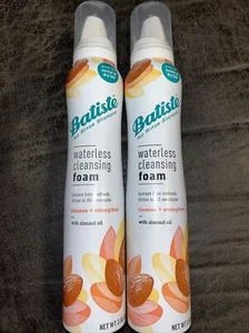 Lot of 2 / New Batiste No Rinse Shampoo Waterless Cleansing Foam with Almond Oil - Picture 1 of 1