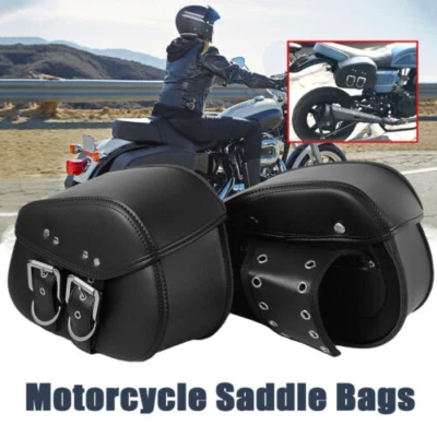 Motorcycle Side Saddle Mini Bags For Honda VF Magna Stateline 500 700 750 1100 - Image 1 of 4