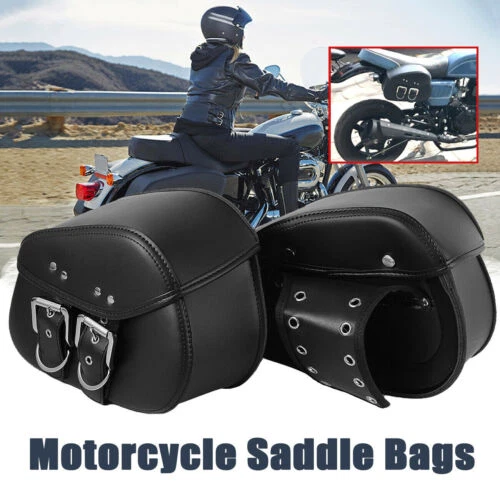 Motorcycle Side Saddle Mini Bags For Honda VF Magna Stateline 500 700 750 1100 - Image 1 of 4