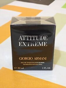 GIORGIO ARMANI " Attitude Extreme "Edt 30/spray 💯%Autenthic&Originale Cellophan