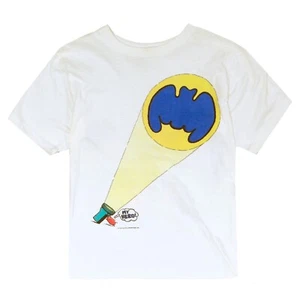 Camiseta De Colección Mighty Mouse Bat Bat Signal Cómic Talla Mediana Blanca 1989 Años 80 - Imagen 1 de 4