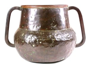 Recipiente de cobre de doble mango alrededor de 1800 medida sidra de ale grande - Imagen 1 de 9