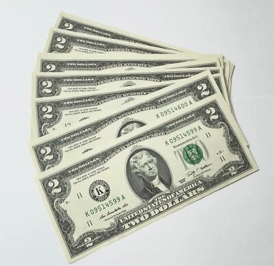 Uncirculated $2 Legal Tender Banknotes–Randomly Selected Dates (2009-2017) - Image 1 of 4