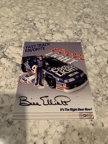 1991 BILL ELLIOTT #9 COORS LIGHT / MELLING FORD WINSTON CUP NASCAR HERO CARD Cover