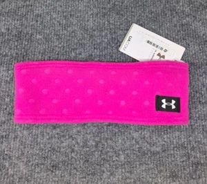 NWT Under Armour UA Girls Pink Fleece Headband #1262465 652 One Size - Picture 1 of 4