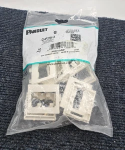 (10 PIECES) Panduit CHF2IW-X Mini-Com 2 Position 1/2 Flat Insert - Afbeelding 1 van 8