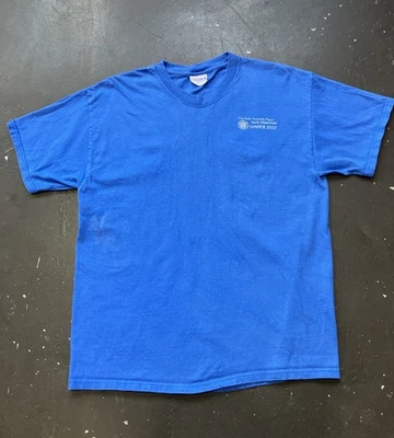 Camisa de Juego Juvenil Vintage Y2K 2002 Port Austin MI Teatro Cenicienta Azul Hanes L Foto 1 de 4