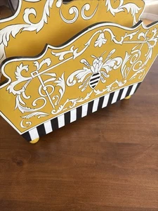 MacKenzie-Childs Spelling Bee Magazine Holder Very Light Use No box - Picture 1 of 18