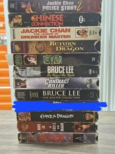 Bruce Lee Jet Li Kackie Chan Martial Arts Kung Fu Vhs Lot Movies Action Vintage - Picture 1 of 18